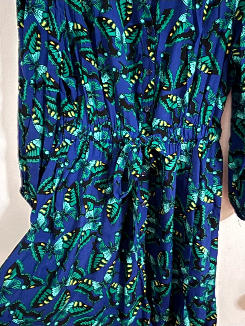 Anthropologie Maeve Pippa Butterfly Belted Shirt Dress M - Picture 2 of 7